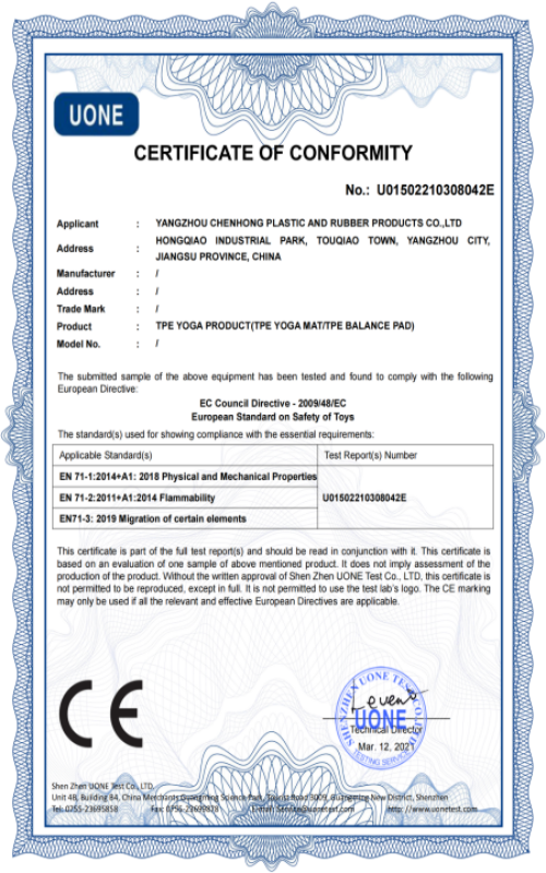 CE Certified Yoga Mats – EU Safety Compliance
