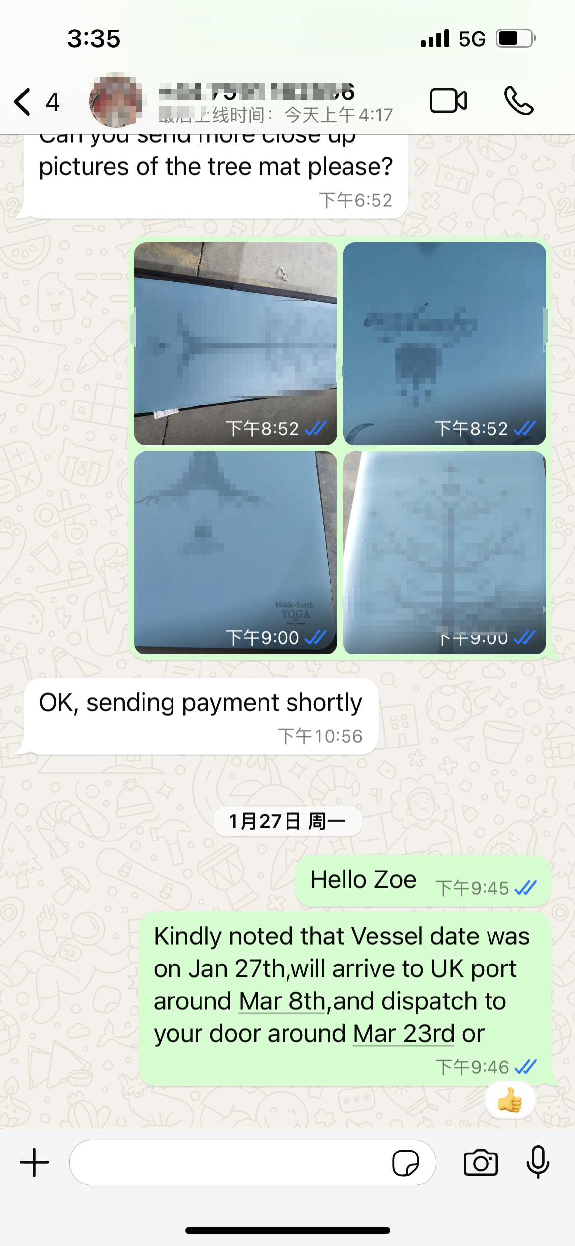 Customer Order Confirmation – Wellfitsource Yoga Mat Payment