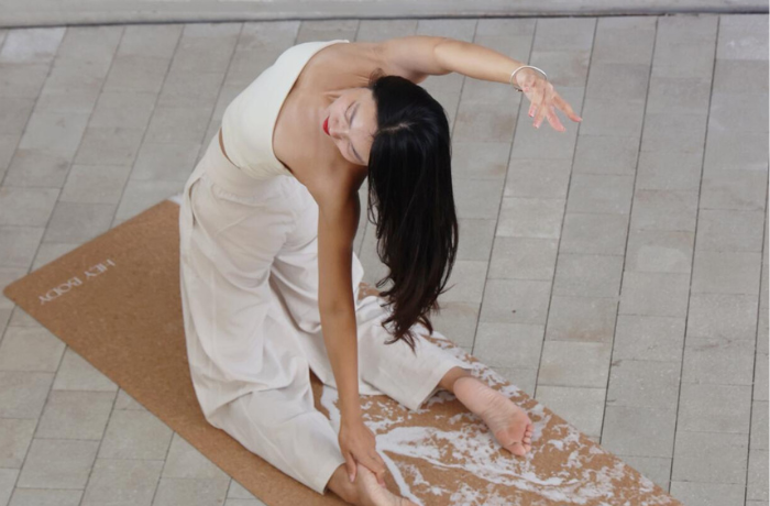 cork yoga mat with custom design