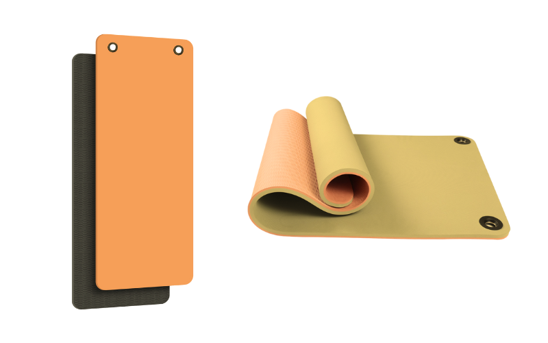 Hanging design TPE yoga mats for convenient storage