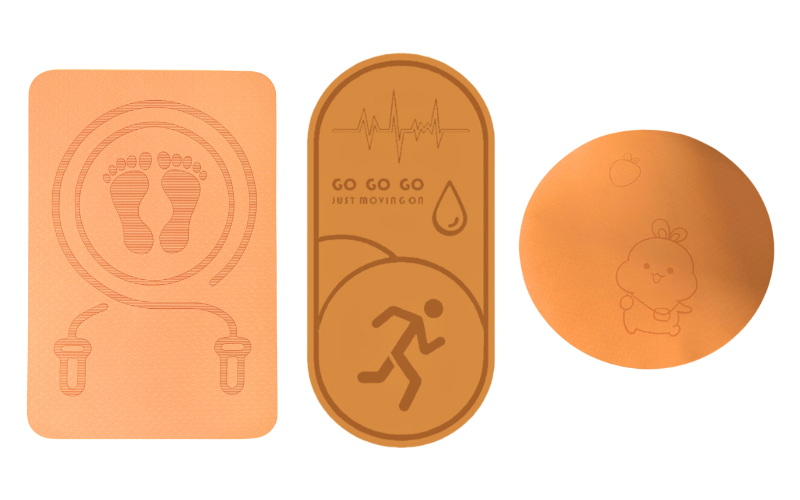 Custom shape TPE yoga mats with various designs