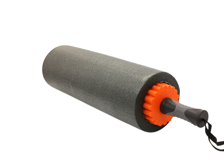 3-in-1 foam roller set with roller stick and carrying handle