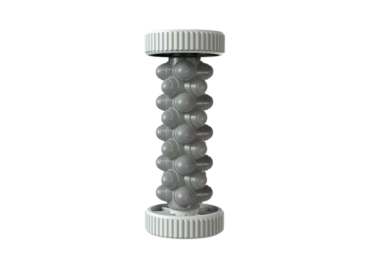 Grey spiky mini massage roller tool for deep tissue relief