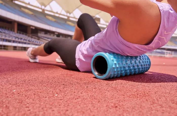 Firm Textured Foam Roller for Athletic Recovery

