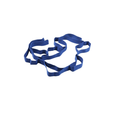 Multi-loop stretch yoga strap with multiple grip loops for varied resistance levels