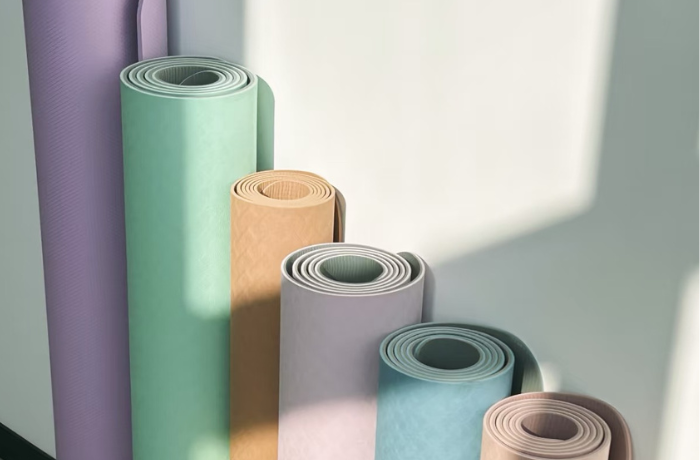 Assorted Colors of 6mm TPE Yoga Mats Wholesale