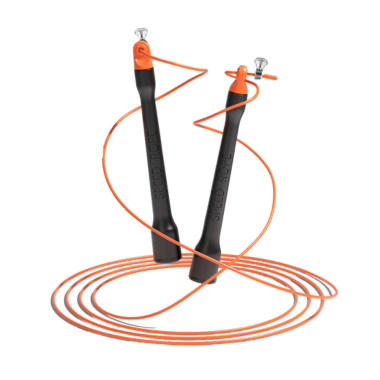 Adjustable speed jump rope with knurled aluminum handles