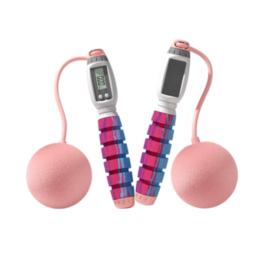 Cordless weighted jump rope for indoor fitness training