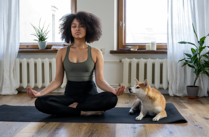 Home yoga mat for daily indoor practice
