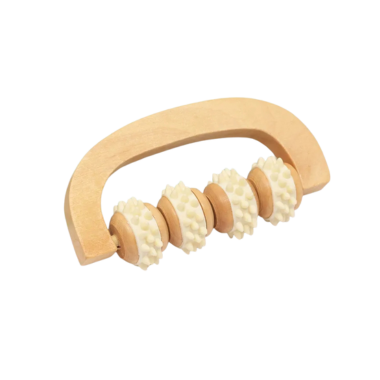 Wood therapy massage handle roller