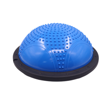 Blue bosu ball half-dome balance trainer for core and rehab