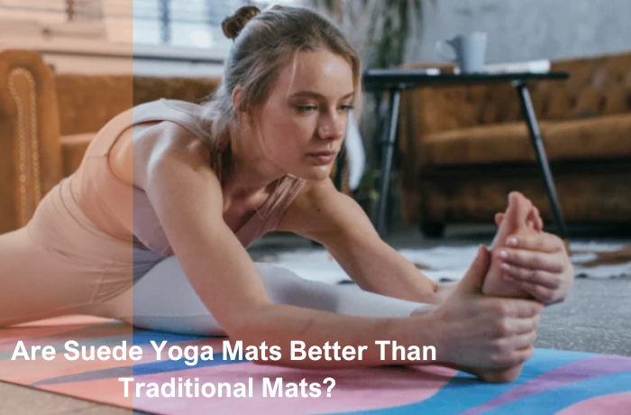 Suede Yoga Mat with Abstract Blue Pattern for Wholesale Buyers