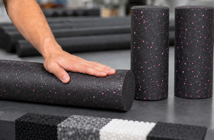 Testing foam roller firmness, rebound, and roundness