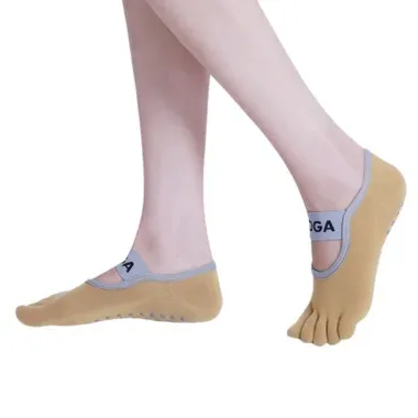 Non Slip Five Toe Yoga Socks