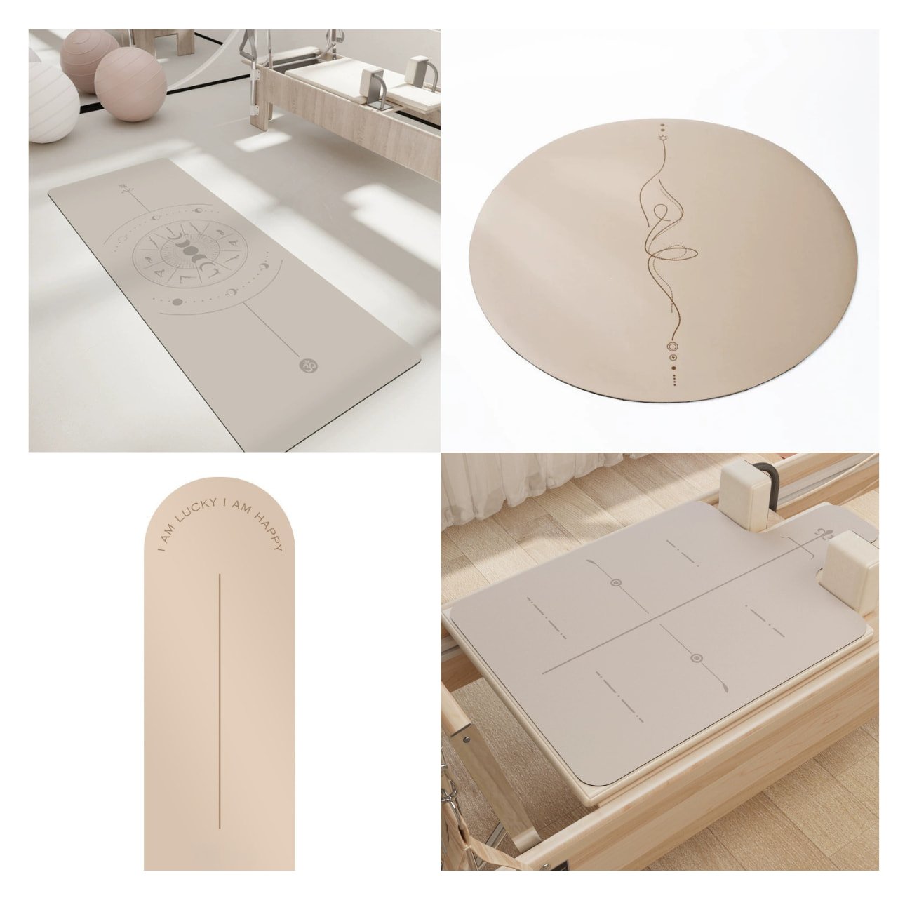 custom shape pu yoga mats