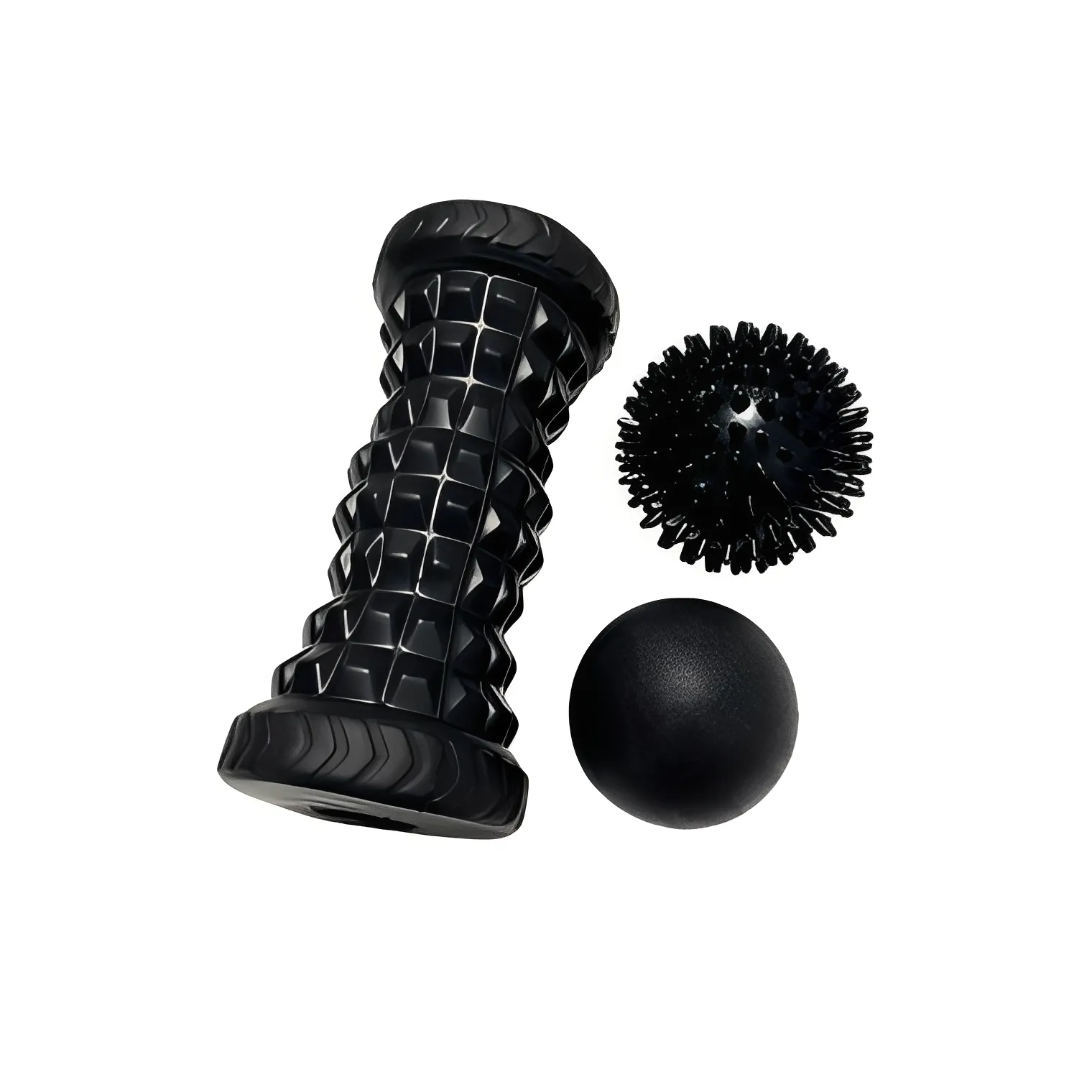 Textured blue foot roller for plantar fasciitis and arch pain relief
