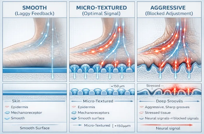 biomechanics of yoga mat surface texture neural feedback diagram