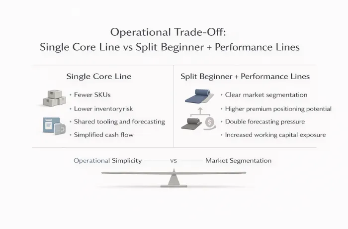 yoga mat product line operational tradeoff