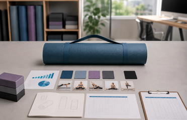 Hero SKU validation for private label fitness products with packaging samples, QC tags, and demand data