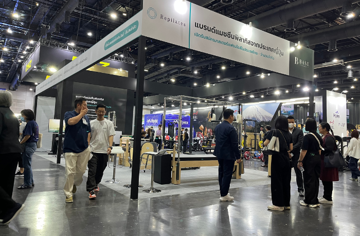 pilates equipment booth at sportec thailand