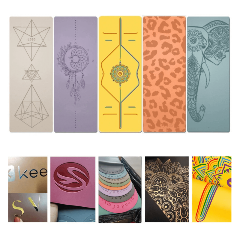 Custom Logo Yoga Mats - Laser Engraving, UV Printing & More | Wellfitsource