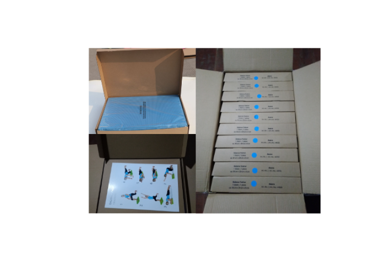 Wellfitsource custom packing for balance pads ensures secure delivery and presentation.