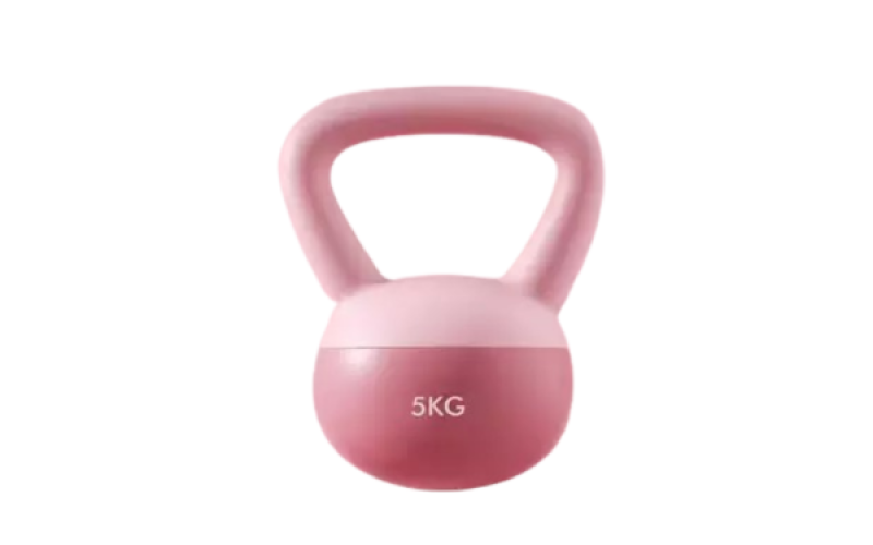 Soft pink kettlebell with matte dual-tone finish